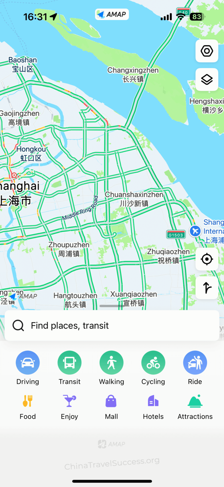 Amap profile and settings
