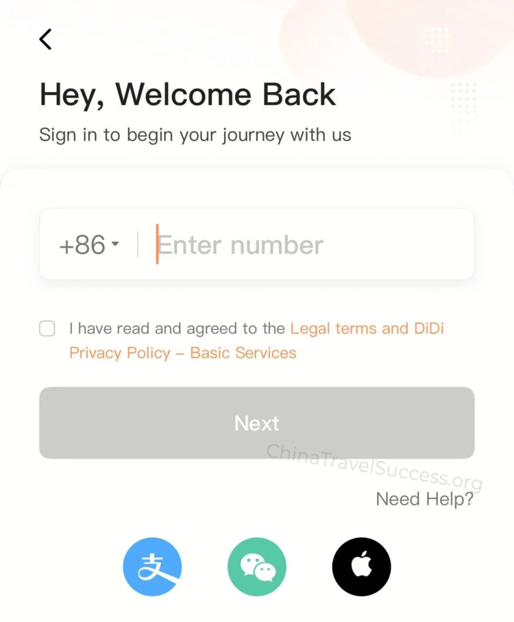 DiDi quick access via mini program