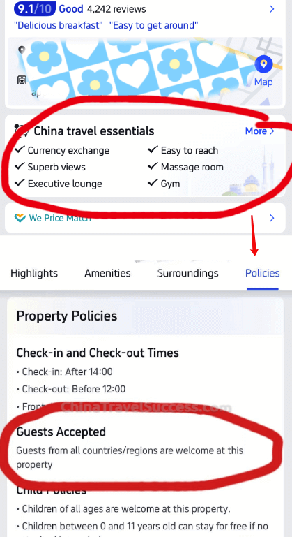 Ctrip foreign guest filter