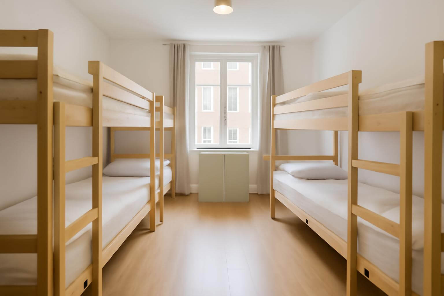Clean hostel dormitory in China