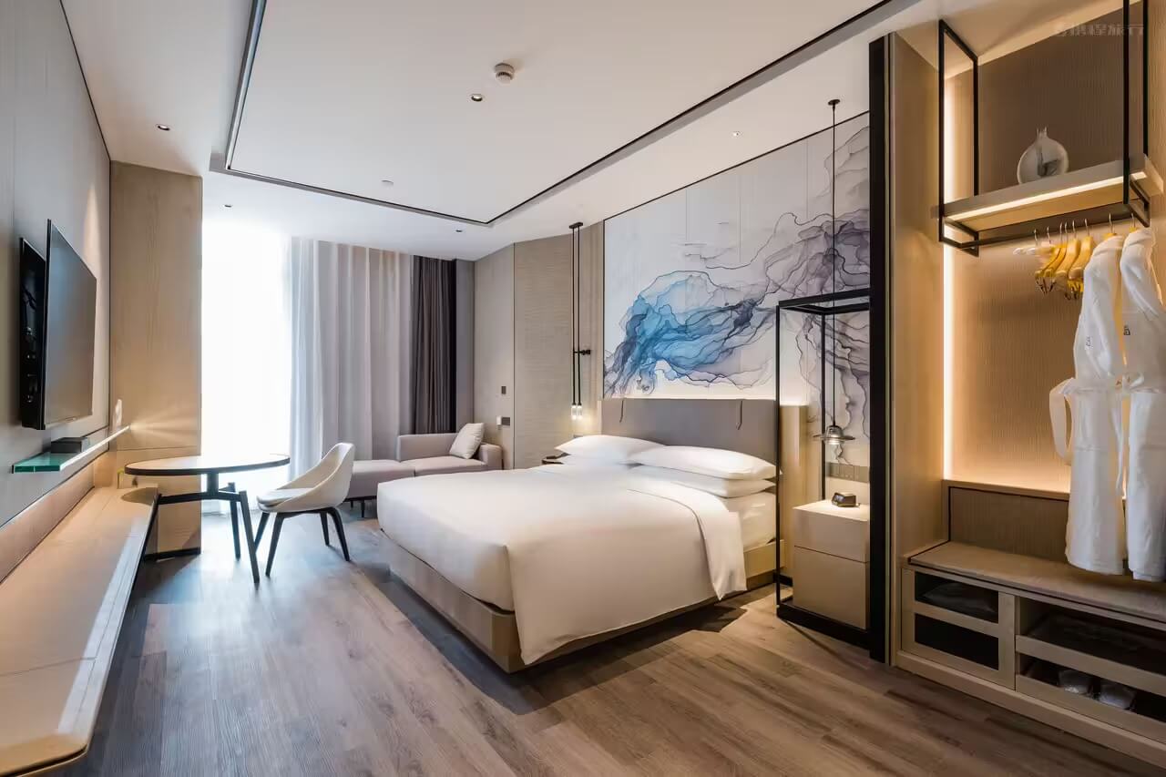 Modern Chinese hotel room interior
