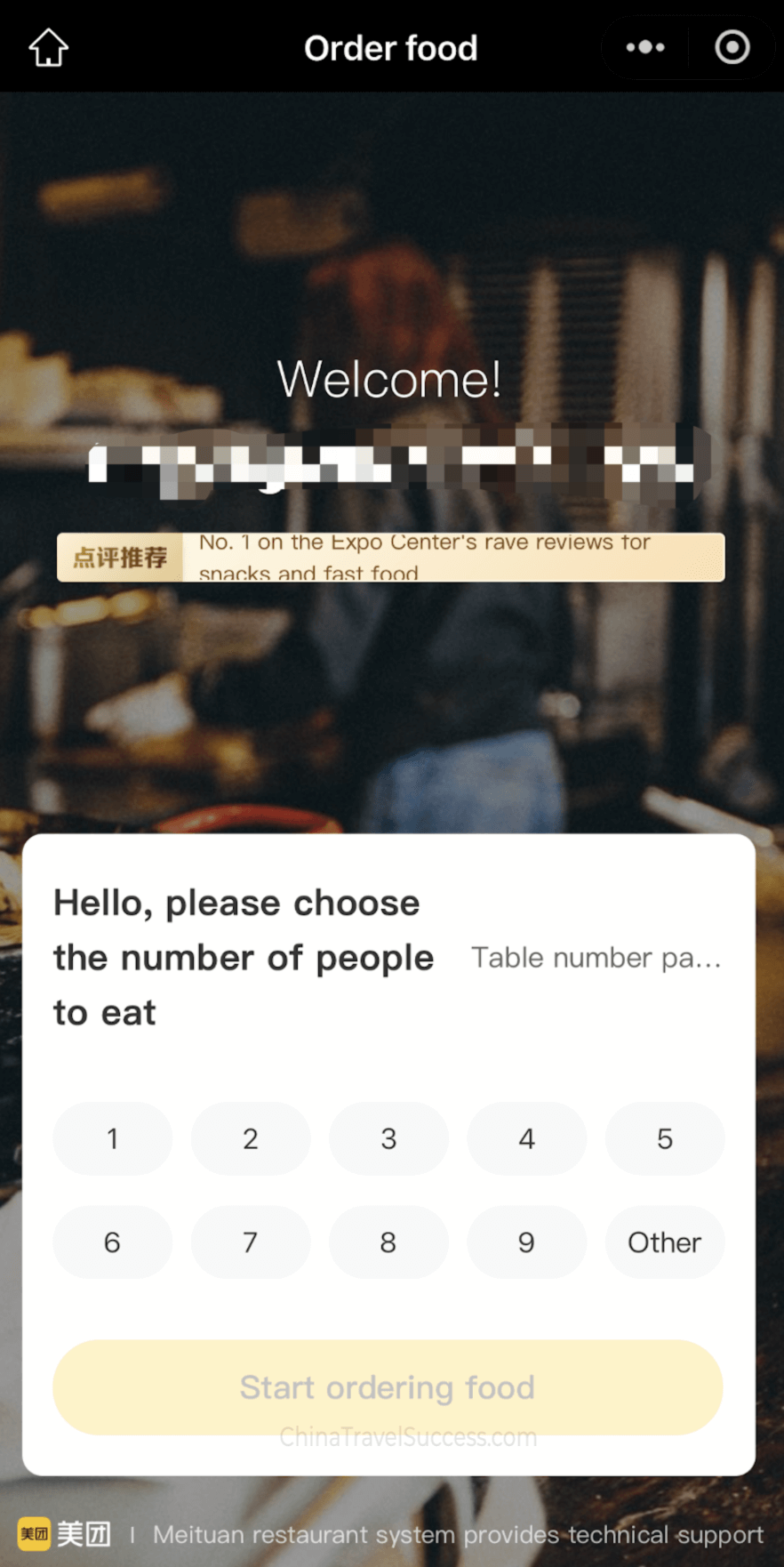 Translated English interface