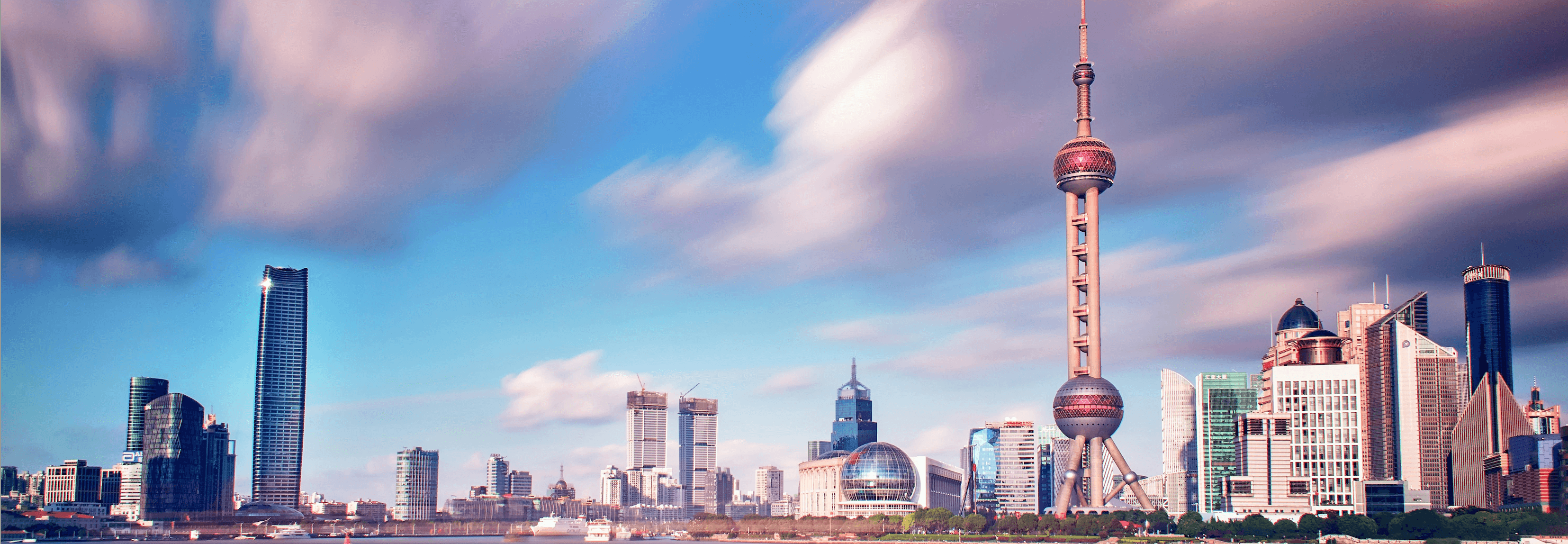 Shanghai Skyline and The Bund waterfront area - popular destination for China visitors